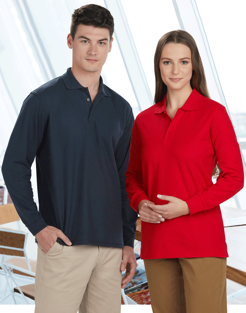 Winning Spirit Traditional Poly/Cotton Unisex Long Sleeve Polo Shirt PS12